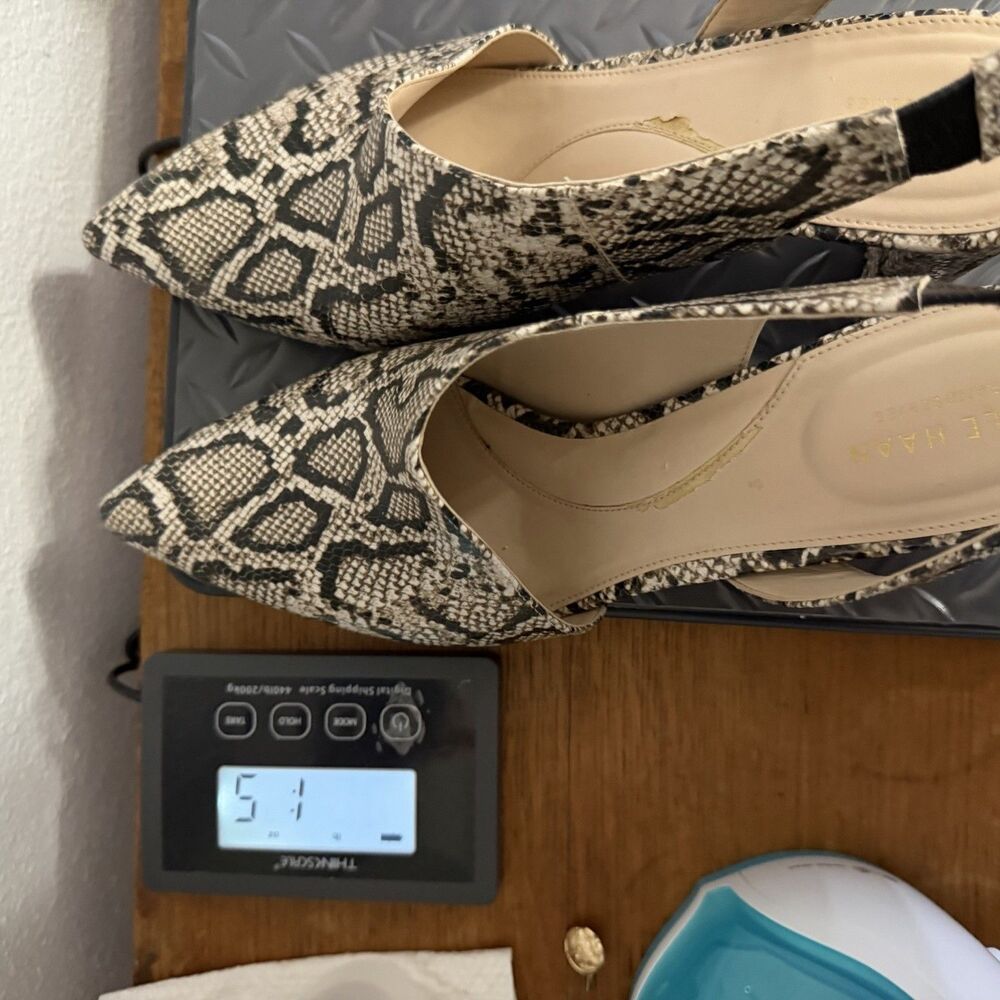 Cole Haan Grand Series Pumps Womens Phyton Slingback Embossed Leather Snake 10B - Picture 10 of 12